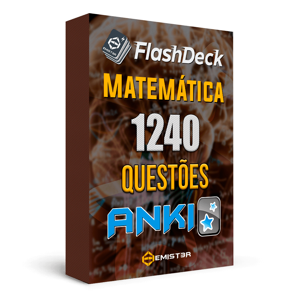 Flashcards para Anki, com 1240 questões de Matemática.