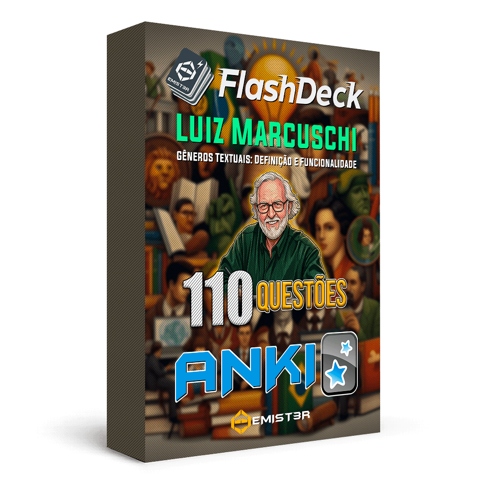Flashcards para Anki, com 110 questões da obra de Luiz Marcuschi, "Gêneros Textuais: Definição e Funcionalidade".