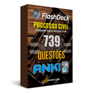 Flashcards para Anki, com 739 questões de Direito Processual Civil".