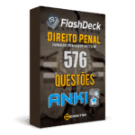 Flashcards para Anki, com 576 questões de Direito Penal".