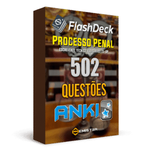 Flashcards para Anki, com 502 questões de Direito Penal".
