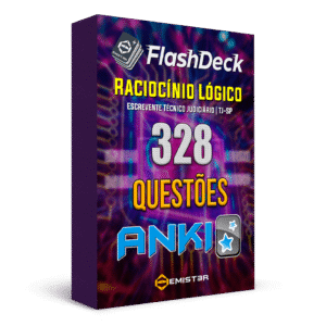 Flashcards para Anki, com 328 questões de Raciocínio Lógico".