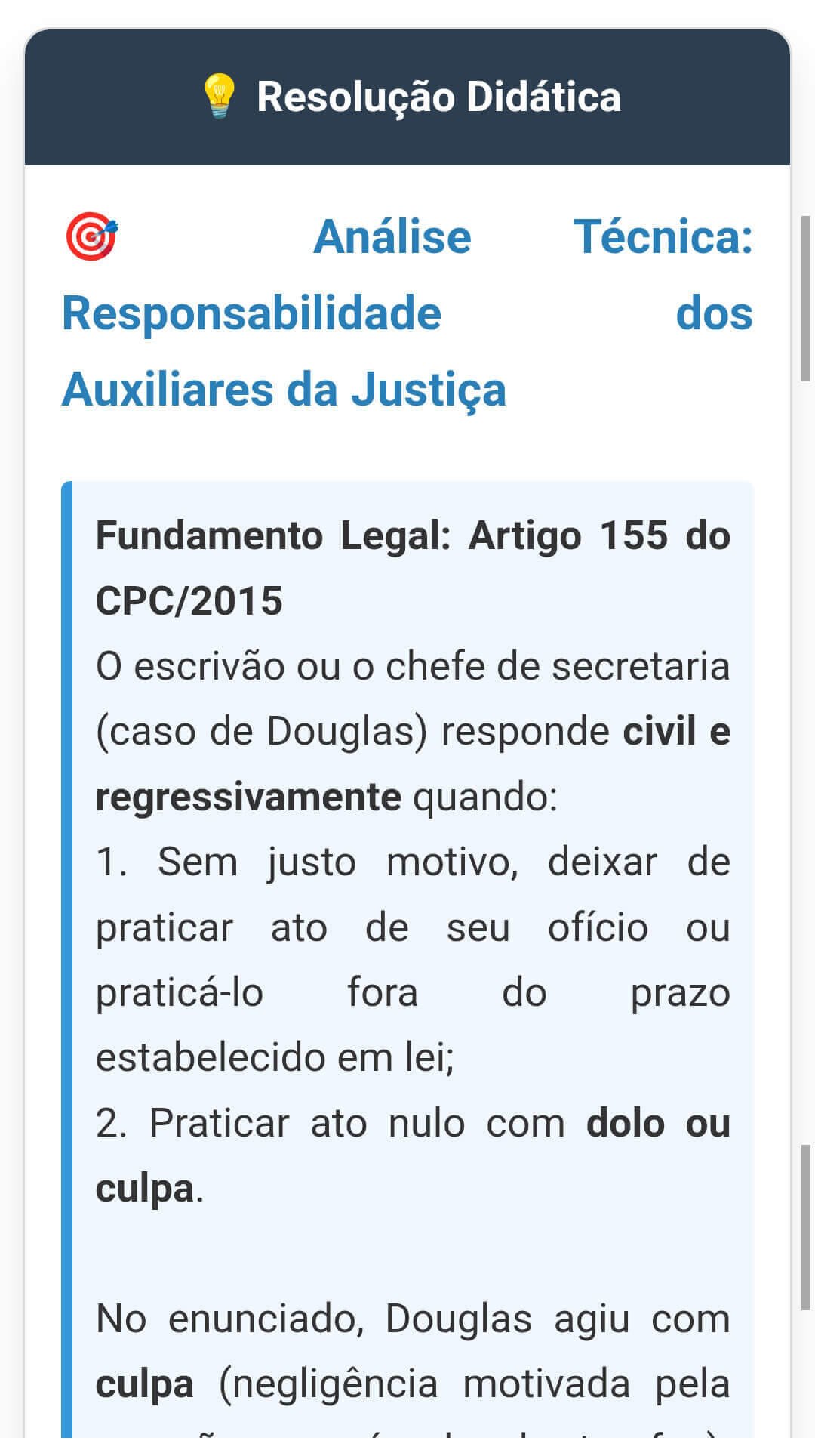 Exemplo da parte do meio do verso do flashcard.