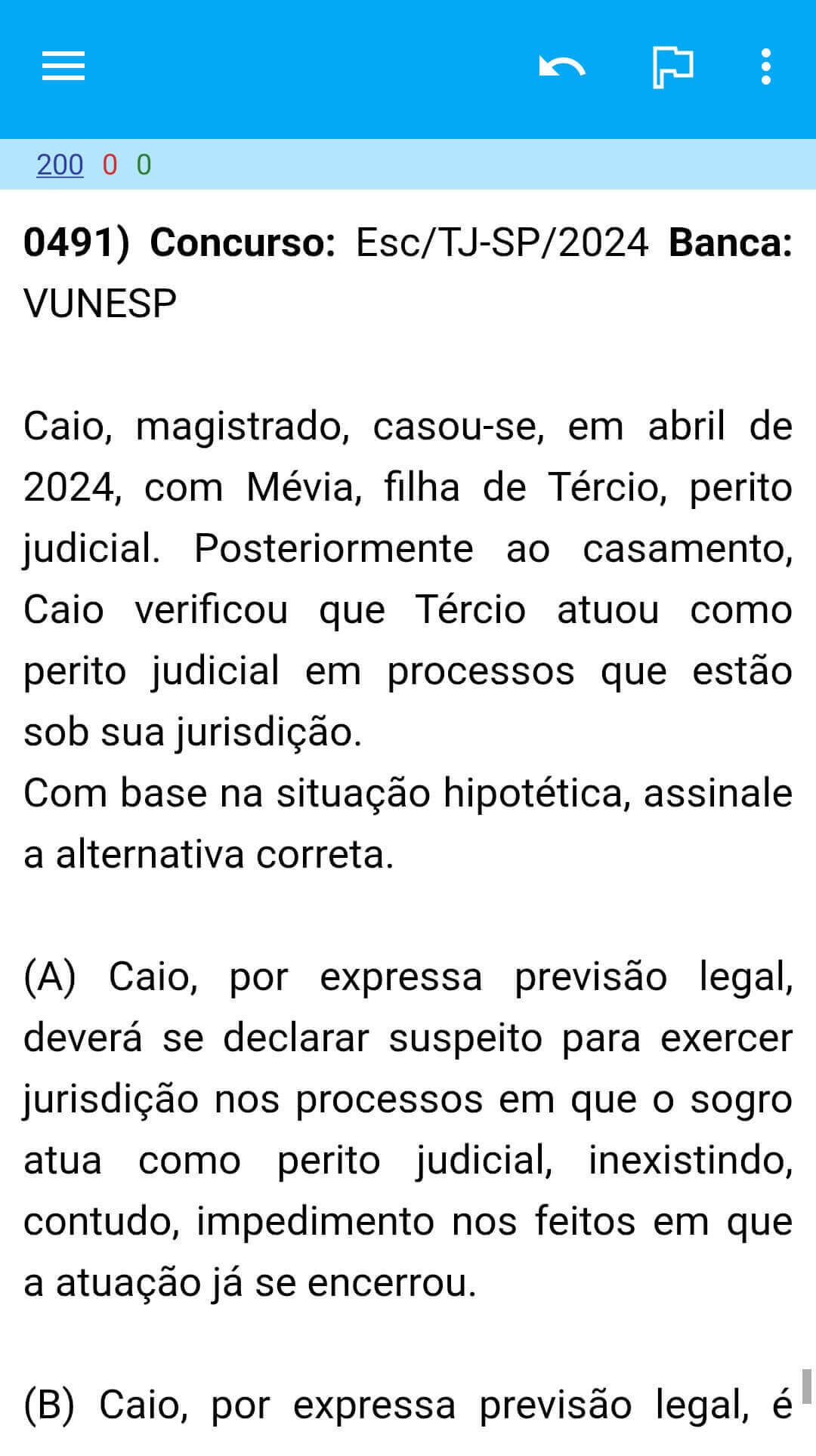Exemplo da parte da frente do flashcard.