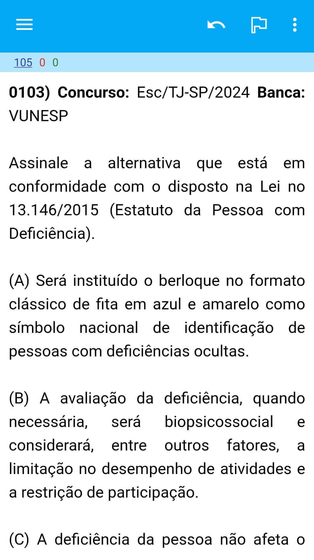 Exemplo da parte da frente do flashcard.