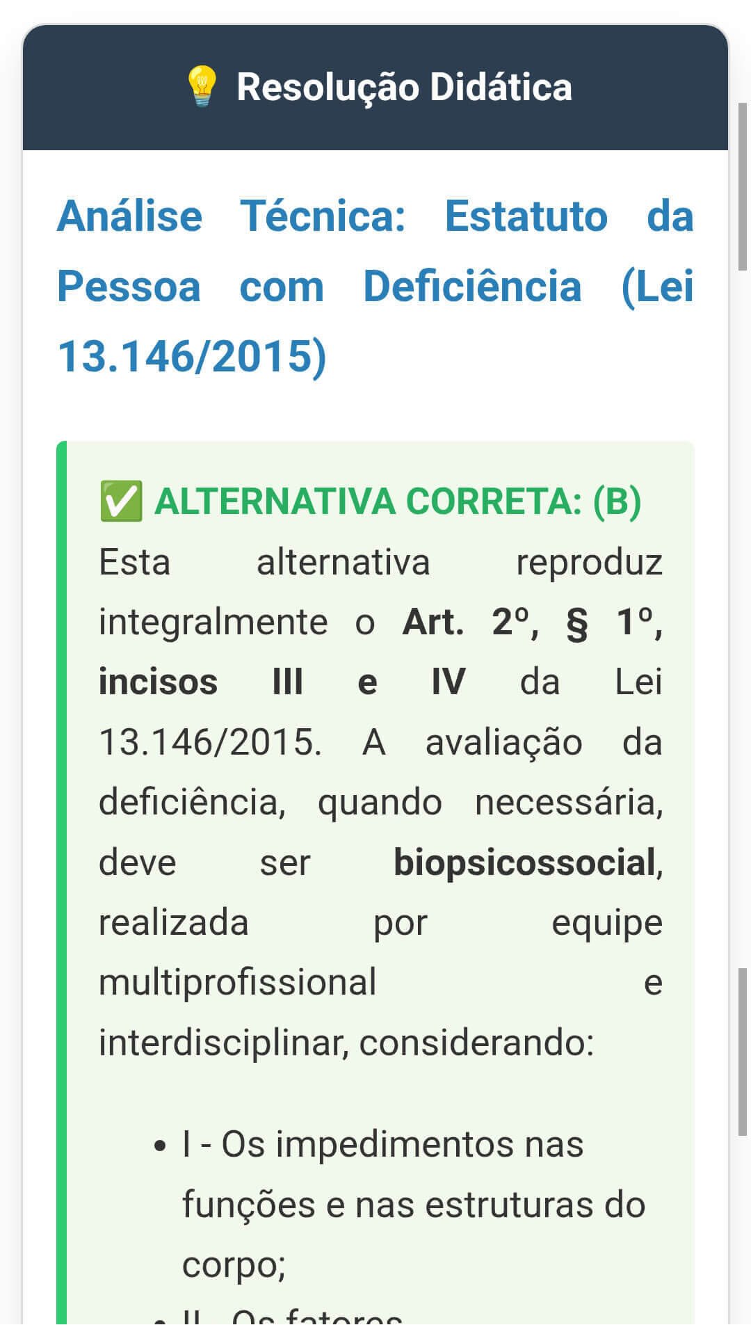 Exemplo da parte do meio do verso do flashcard.
