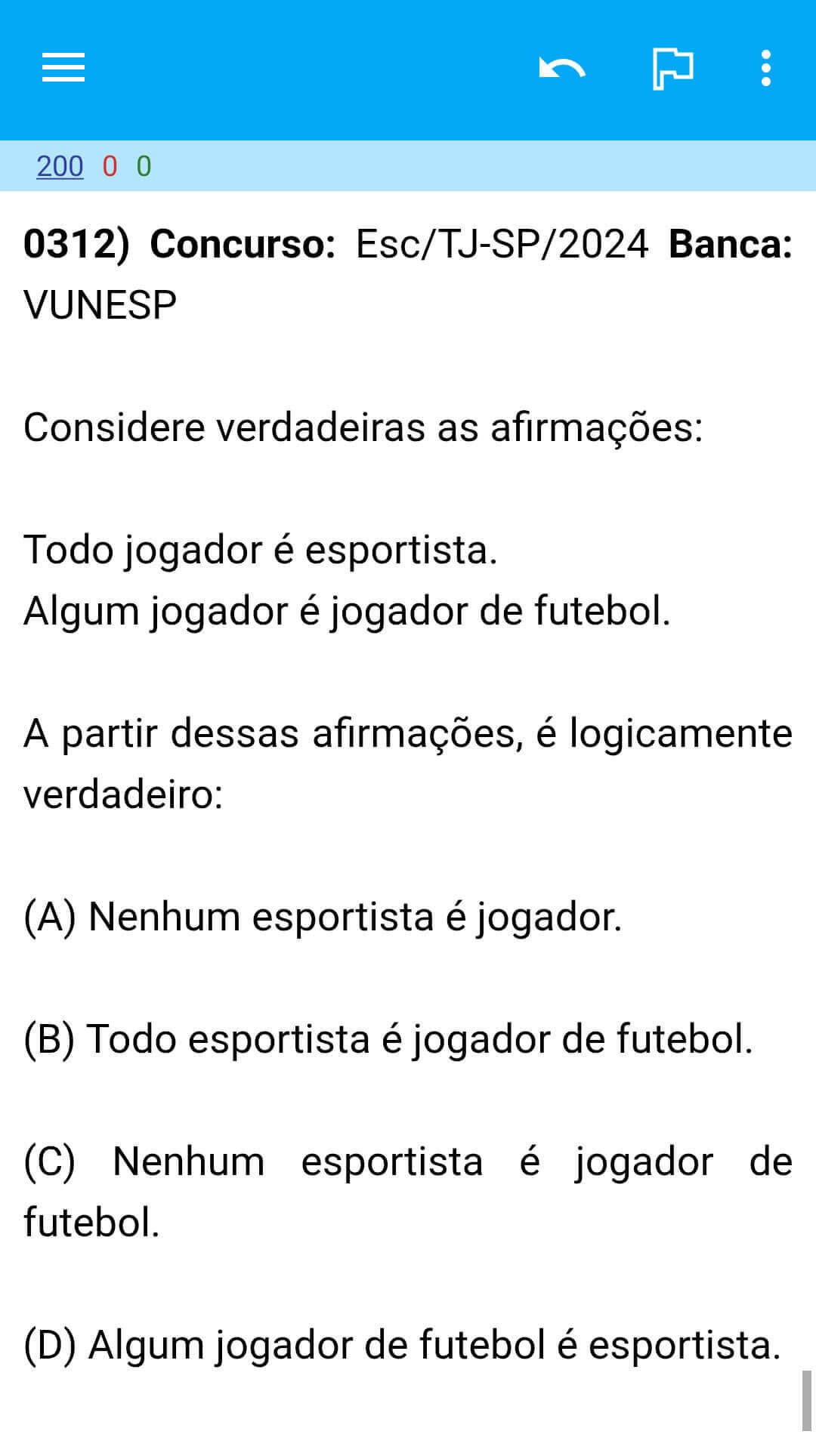 Exemplo da parte da frente do flashcard.